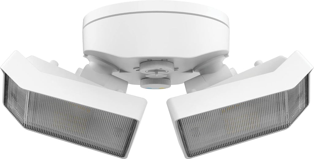 HomeGuard 2-Light LED Outdoor Flood Lights, Outdoor LED Lights, Dusk to Dawn Sensor, Adjustable Lumens, Selectable