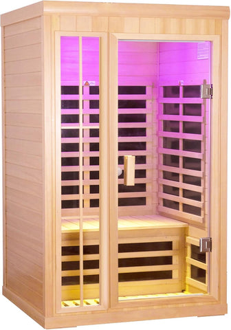 1 to 2 Person Infrared Saunas for Home, Dry Sauna for Home, Low Emf Infrared Sauna 1350W Indoor Saunas