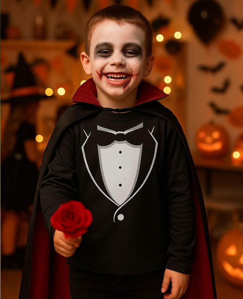 Toddler Tuxedo Long Sleeve Shirt Kids Bow Tie Wedding Party Suit
