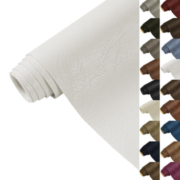 Faux Leather 1.0mm Upholstery Fabric by the Yard 55x180 Inch White