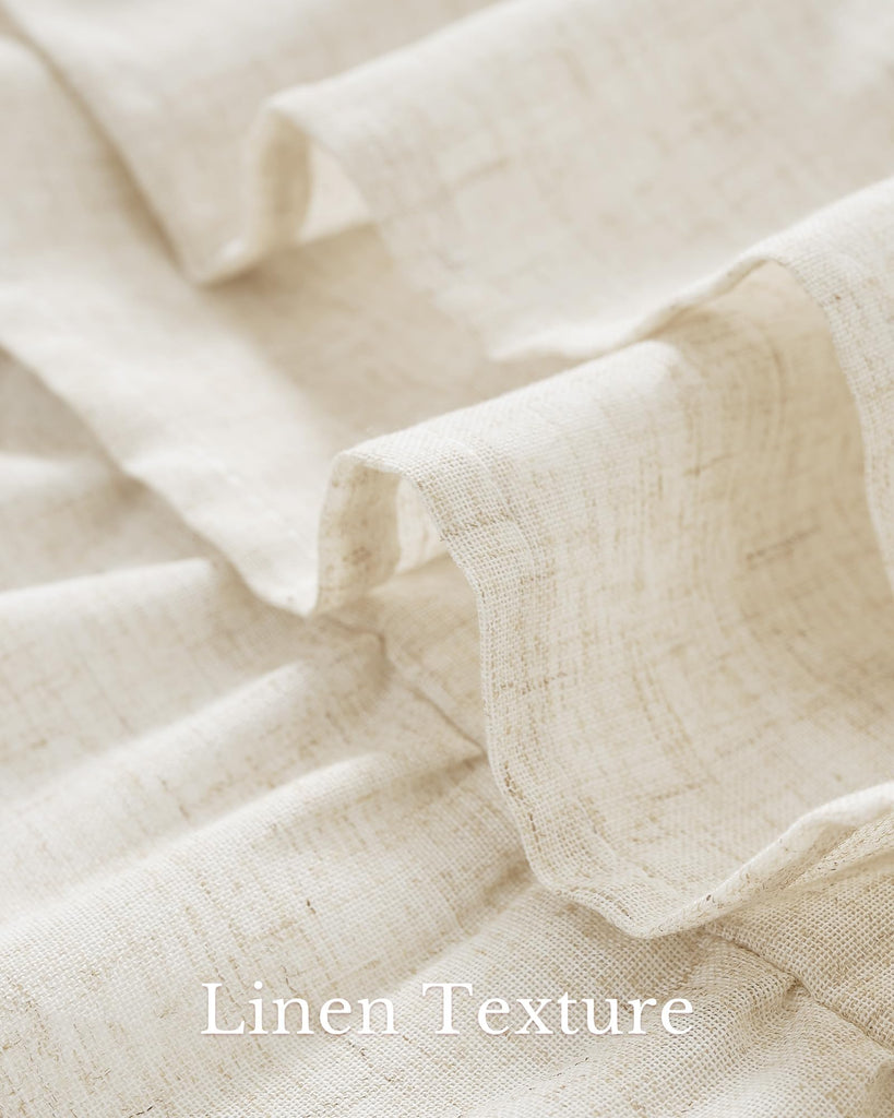 Linen Ruffle Farmhouse Valances for Windows, 52"W x 18"L, 1 Panel