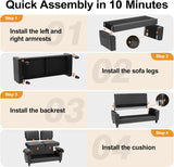 Vesgantti 70" Living Room Couch Sofa, Mid Century Modern Loveseat, Velvet Deep Couches for Small Spaces, Bedroom