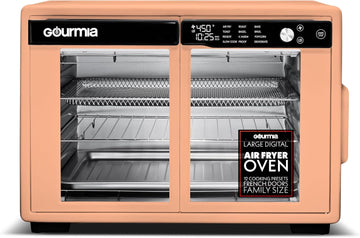 French Door Air Fryer Oven - 37 Qt Large Capacity Convection Toaster Oven, FryForce 360°, Digital Di
