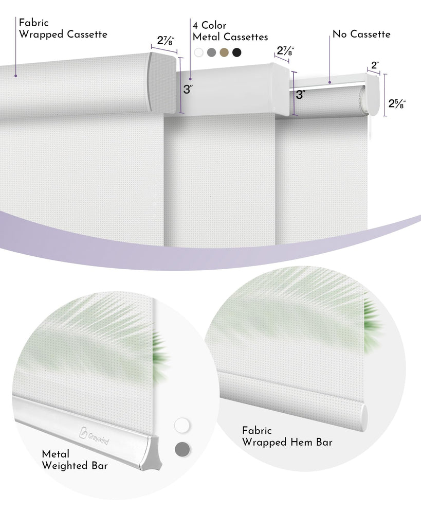Motorized Light Filtering Hardwired Solar Roller Shades, 5% Openness White