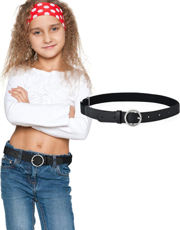 Kids Elastic Leather Belt for Girls Boys Toddler