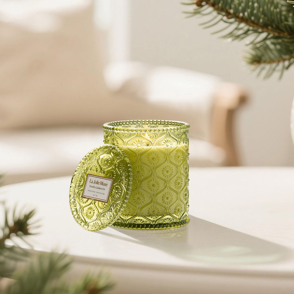 Starlit Fir Pine Scented Candles, Soy Wax 40 Hrs