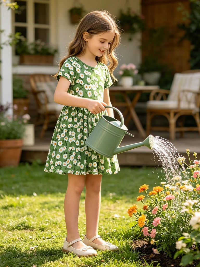 Short Sleeve Summer Skater Twirl T-Shirt Dresses
