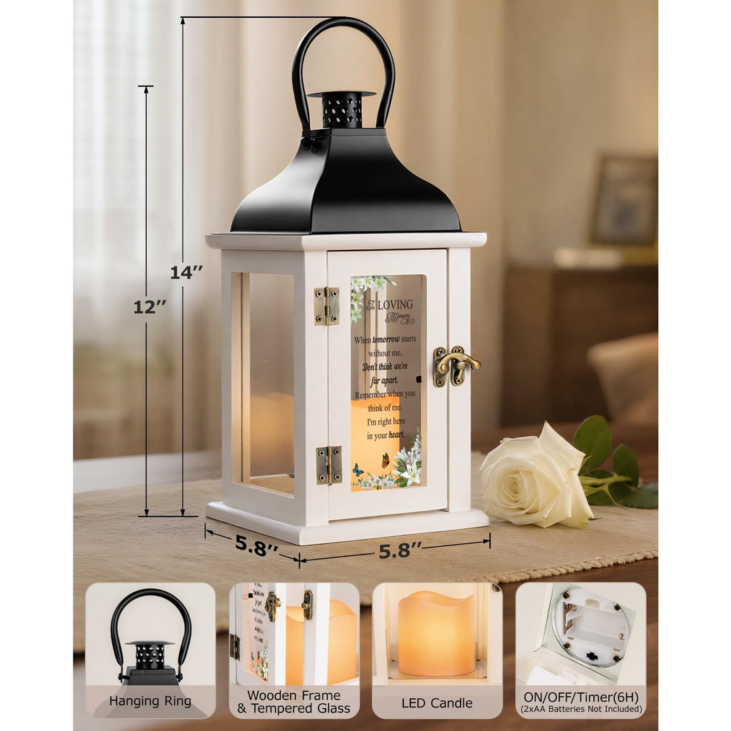 Memorial Lantern - Bereavement Sympathy Gifts for Loss of Loved One