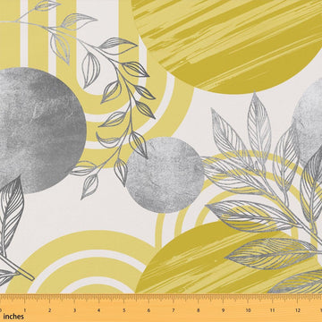 Boho Yellow Upholstery Fabric Bohemian Mid Century Fabric