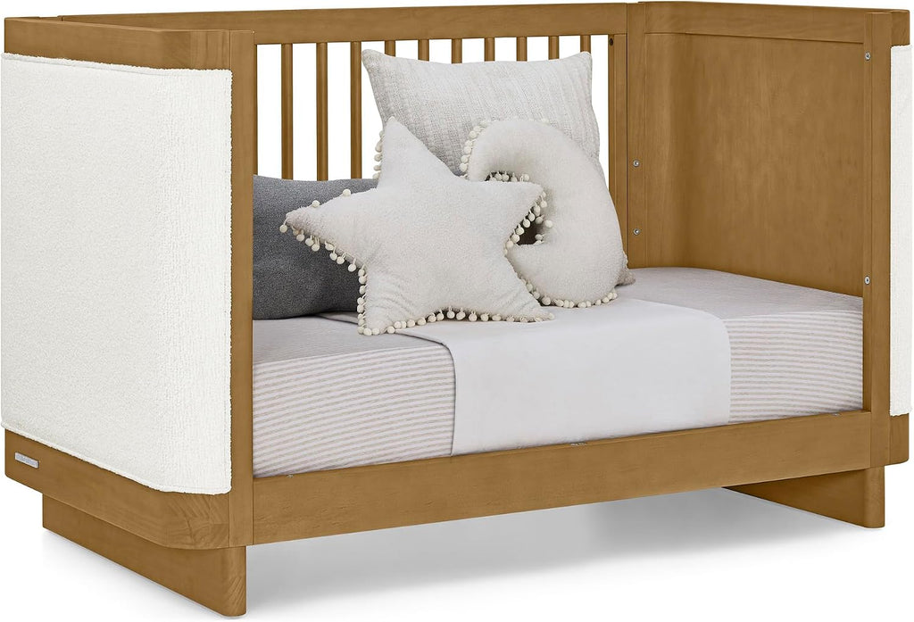 BabyGap Callie 4-in-1 Upholstered Crib (Acorn/White Boucle)