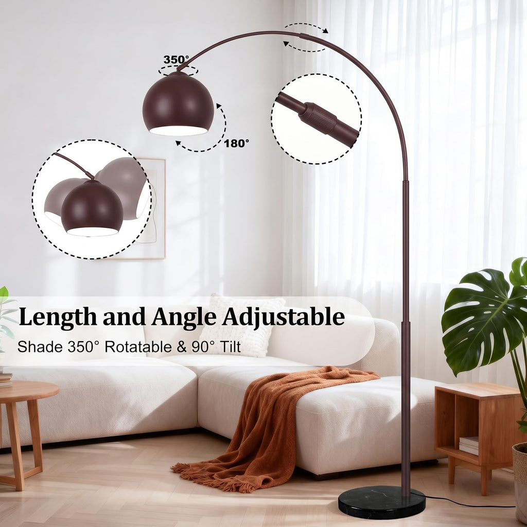 77" Arc Floor Lamp, Upgraded Standing Lamp with Remote