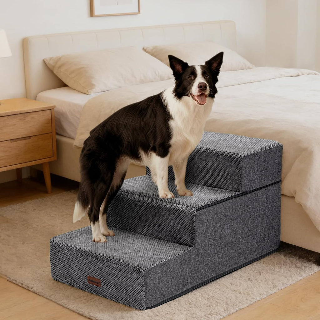 Dog Stairs for Large Dogs 18" H, Extra Wide Pet Steps for Couches & Beds