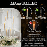 10PCS 8 Arm Acrylic Candelabra Candle Holder,Tall Clear Candlestick Holders with Shade for Tables Party Grand Event