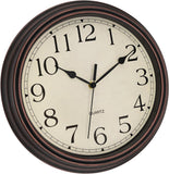 14 Inch Wall Clock Battery Operated Silent Non-Ticking Round Classic Vintage Retro Wall Clock Decorative for