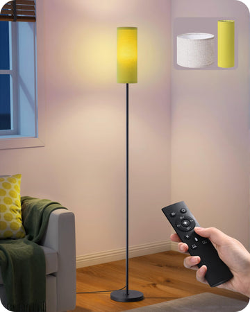 2 Lampshades Modern Floor Lamps Green