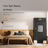 Portable Steam Sauna Dual 1500W+1200W 3L, Sauna Tent with Ergonomic High Back Sauna Chair