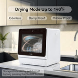 Countertop Dishwasher, 7 Washing Programs Portable Mini Dishwasher with 5-Liter Built-in Water Tank for Apartments &