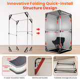 Portable Sauna for Home, Upgraded Personal Steam Sauna Box with 3L 1300W Steamer, Folding Chair