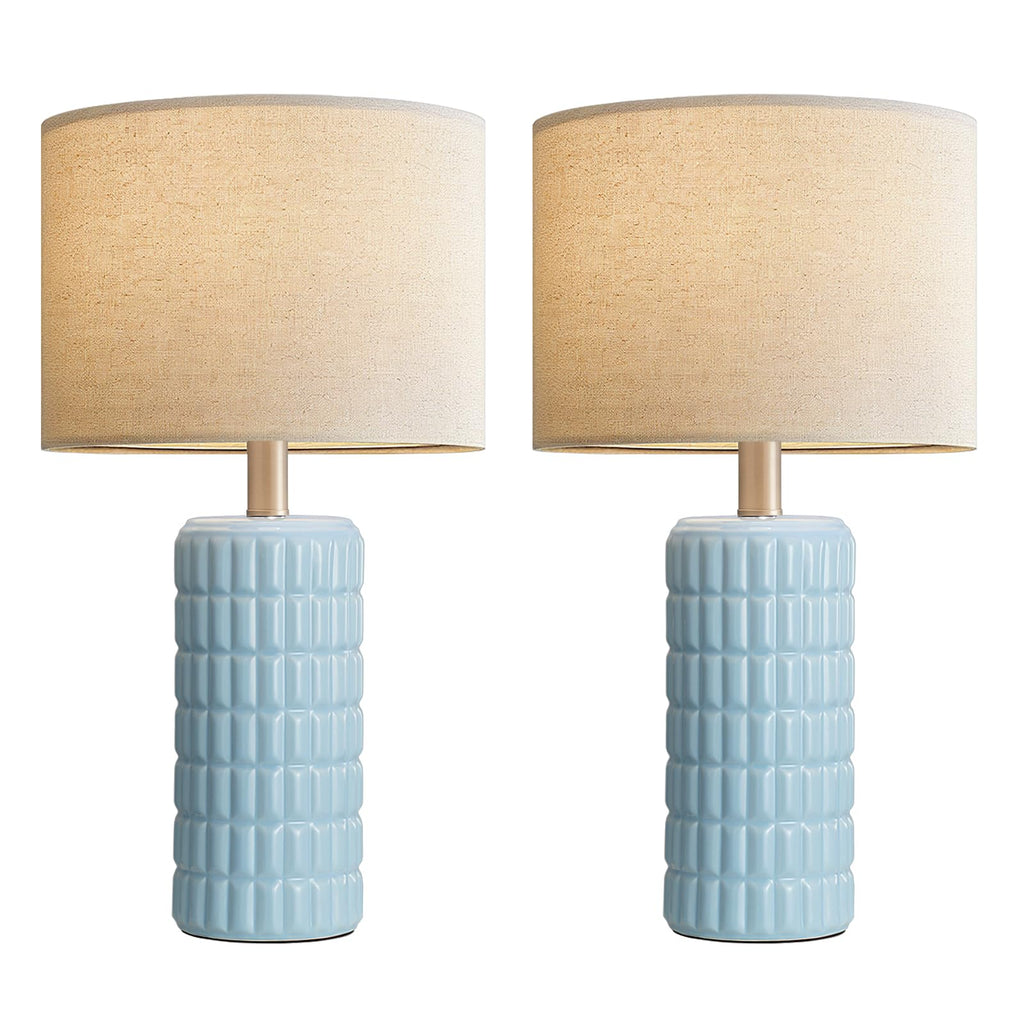 23" Modern Ceramic Table Lamps, Lamps, Sky Blue