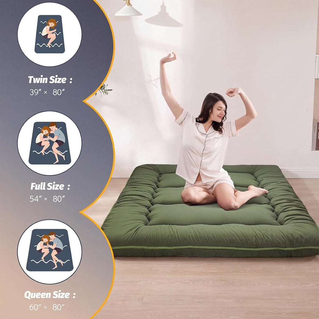 6" Extra Thick Japanese Floor Mattress Folding Futon Mattress