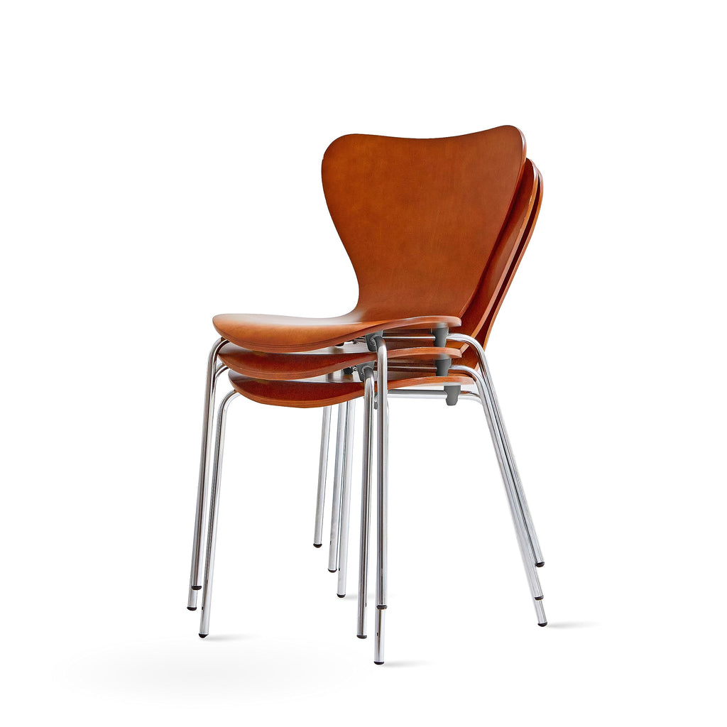 No.7 Mid-Century Modern Wooden Dining Chairs Set of 2, Contemporary Stackable Bentwood Kitchen Interior Armless