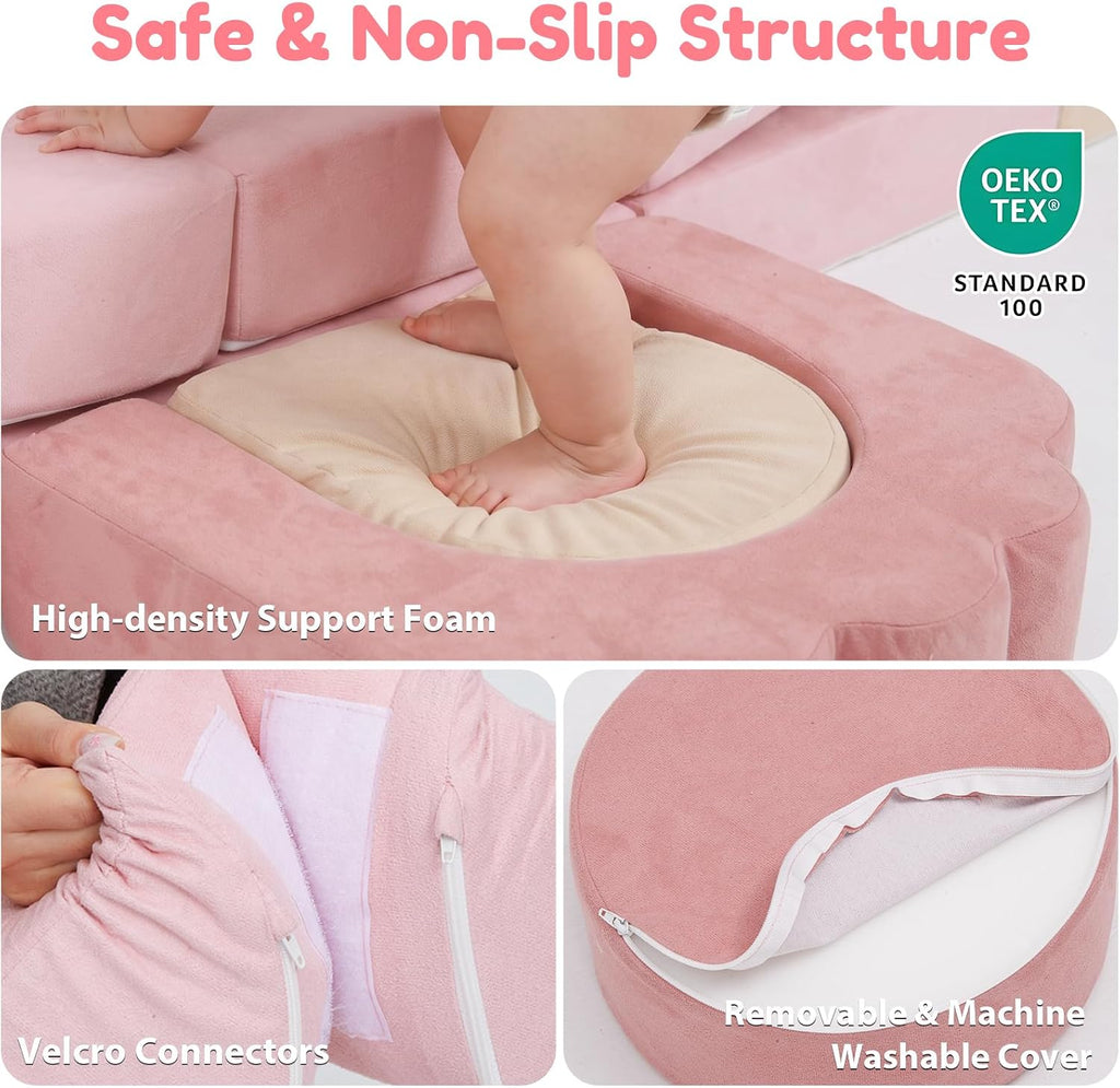 Soft Foam Climbing Blocks for Toddlers, Piece Flower Foam Blocks