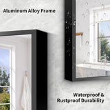 78"x35" Floor Mirror Full Length - Standing Mirror with Aluminum Alloy Frame, Large Body Mirror , Wall Mounted or