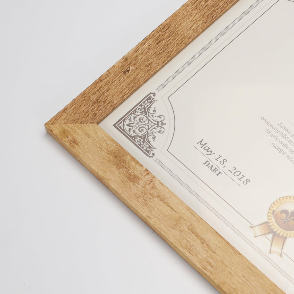 Picture Frame 8.5x11 Rustic Certificate Frames Wall Tabletop Display Horizontally or Vertically, 7 Pack