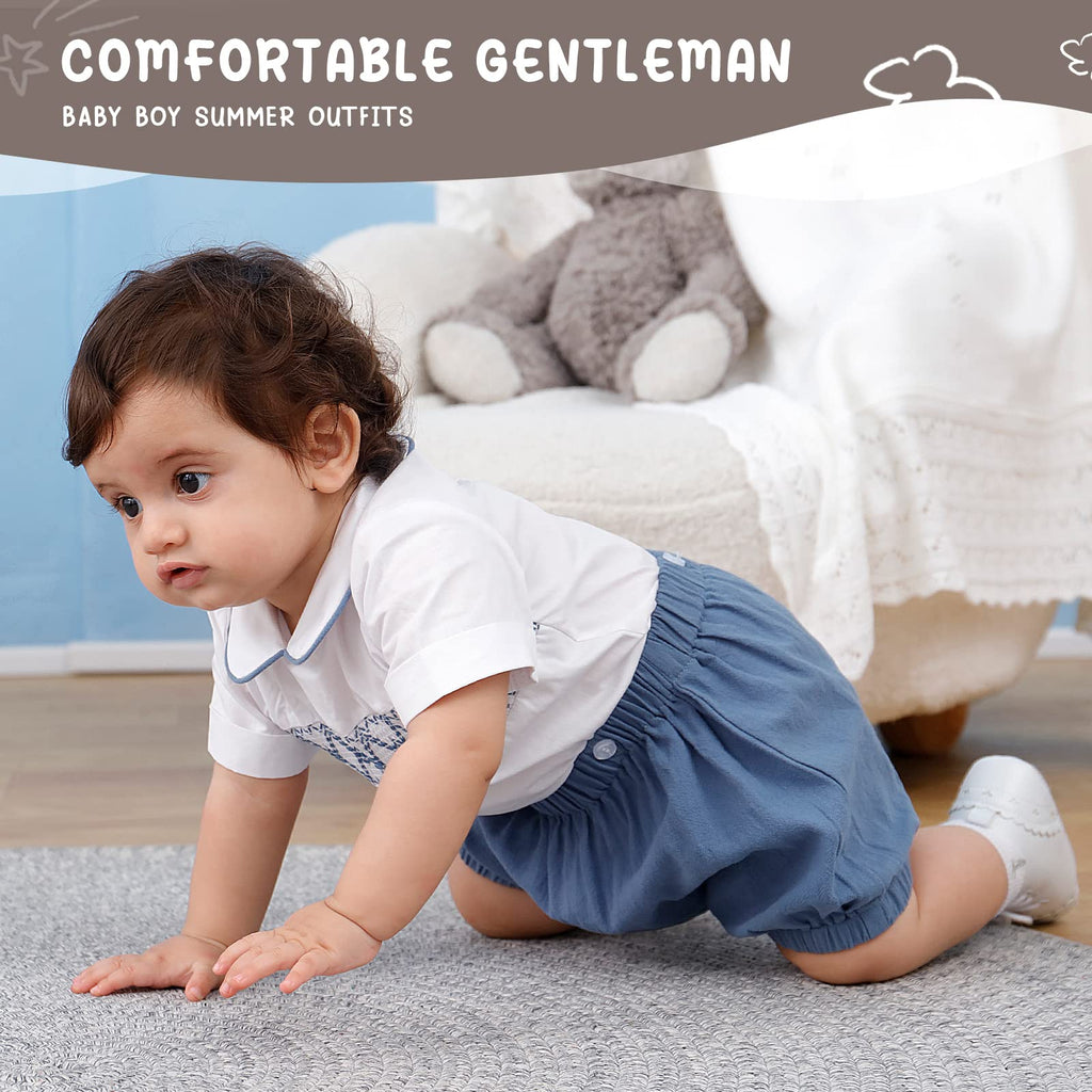 Boys Clothes Baby Boy Baptism Outfit Smocked Boys Outfits