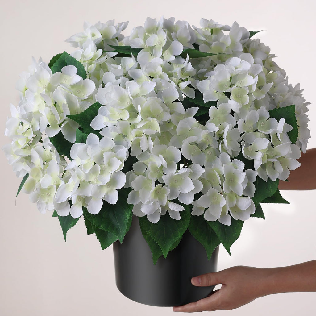 2 Sets Artificial Flower Topiary Ball Trees for Porch (White)
