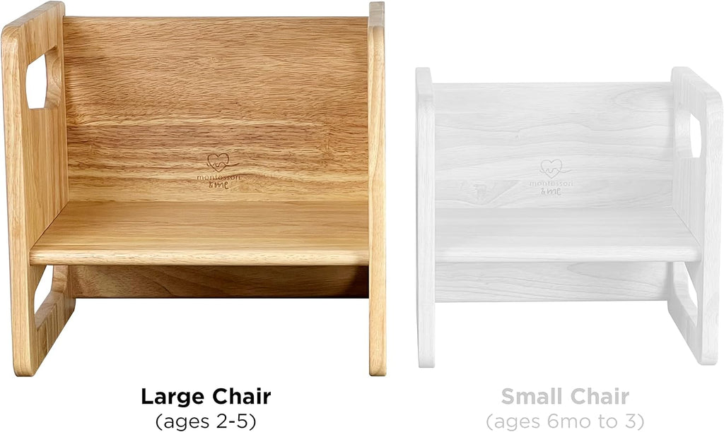 Weaning Table and Chair (15 inch) - Solid Wooden Toddler Chair/Table - Cube Chair for Toddlers - Hardwood - Kids