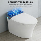 WinZo Smart Toilet With Bidet, One-Piece Elongated, Auto Open/Close & Flush, Heated Seat, Front & Rear Wash