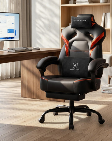 Big and Tall Gaming Chair with Footrest, High Back Ergonomic Office Chair for Adults, Heavy Duty 350 lbs Capacity