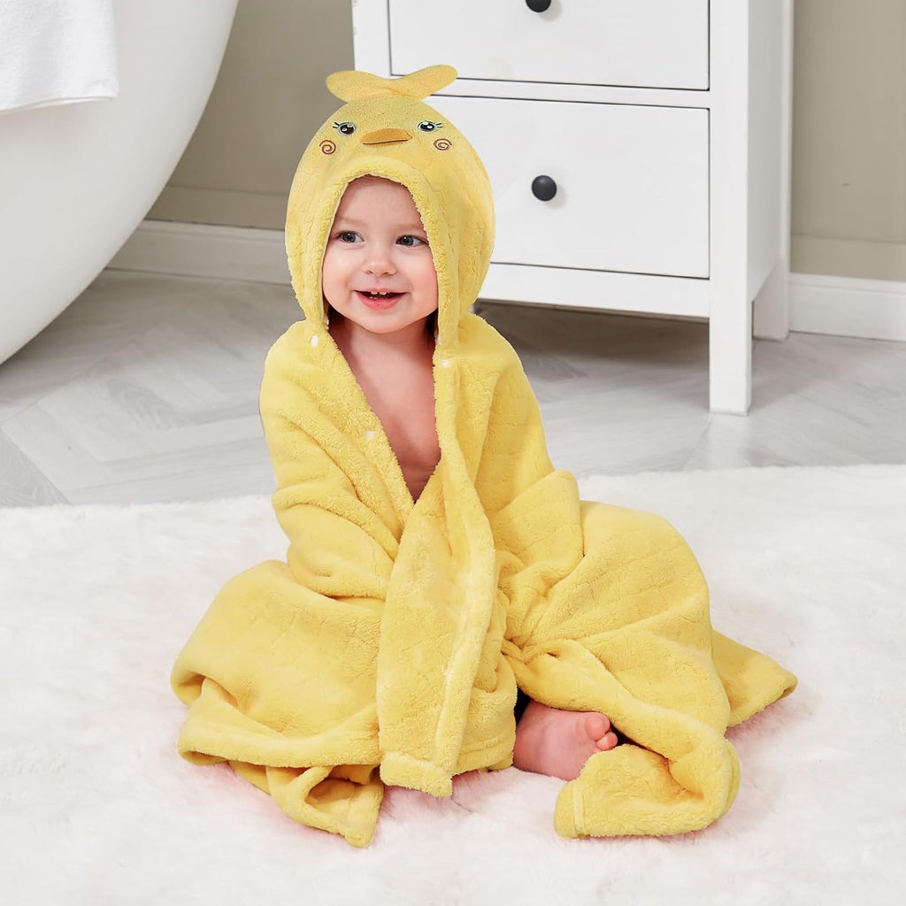 Toddler Bath Towel Hooded Kids Towels Baby Bath Towels for Boy Girl 0-5 Year, Pack Thick Absorbent Toddler Towels