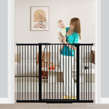 40.5" Extra Tall Baby Gate for Stairs 40.6"-54.7" Wide Dog Gate