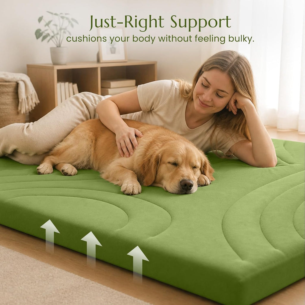 4in Japanese Floor Mattress, Foldable Futon Mattress