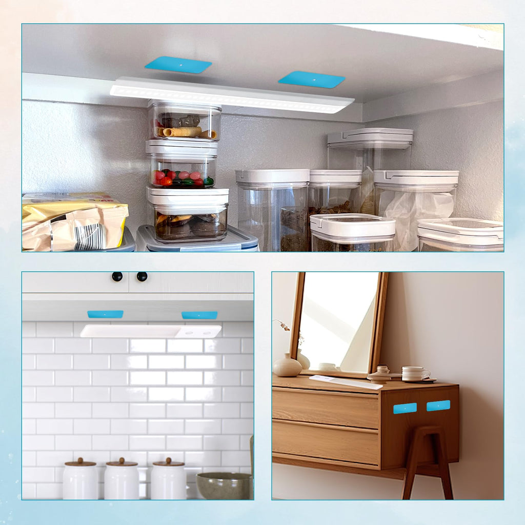 36pcs Metal Adhesive Strips for Magnetic Under Cabinet Lights