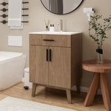 24" Bathroom Vanity with Sink, Vanity Combo with Two Soft Close Cabinet Doors