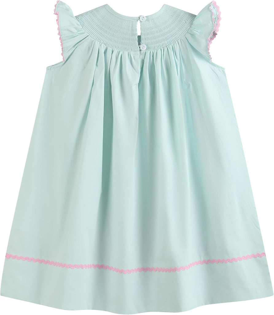 Baby Girls Smocked Bishop Dress Spring Summer Outfit Toddler Little Girls Boutique Cotton Wear