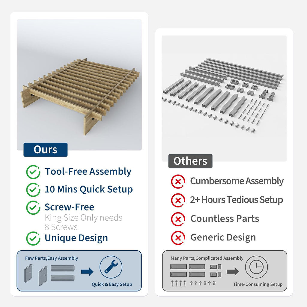 Japanese Platform Bed Frame detail