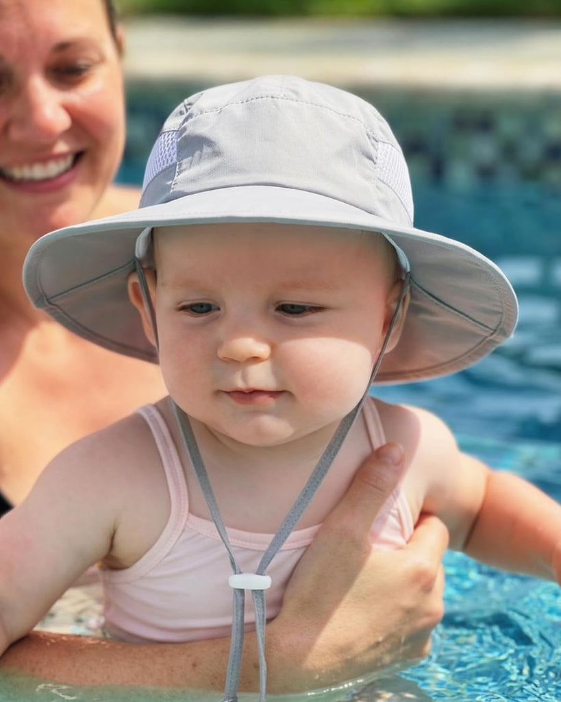 2 Pack Baby Sun Hat Infant Toddler Boys Girls Sun Protection Bucket Hat Wide Brim Summer Beach Hat