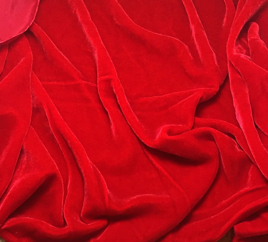 RED Velvet Fabric 45" Wide by The Yard