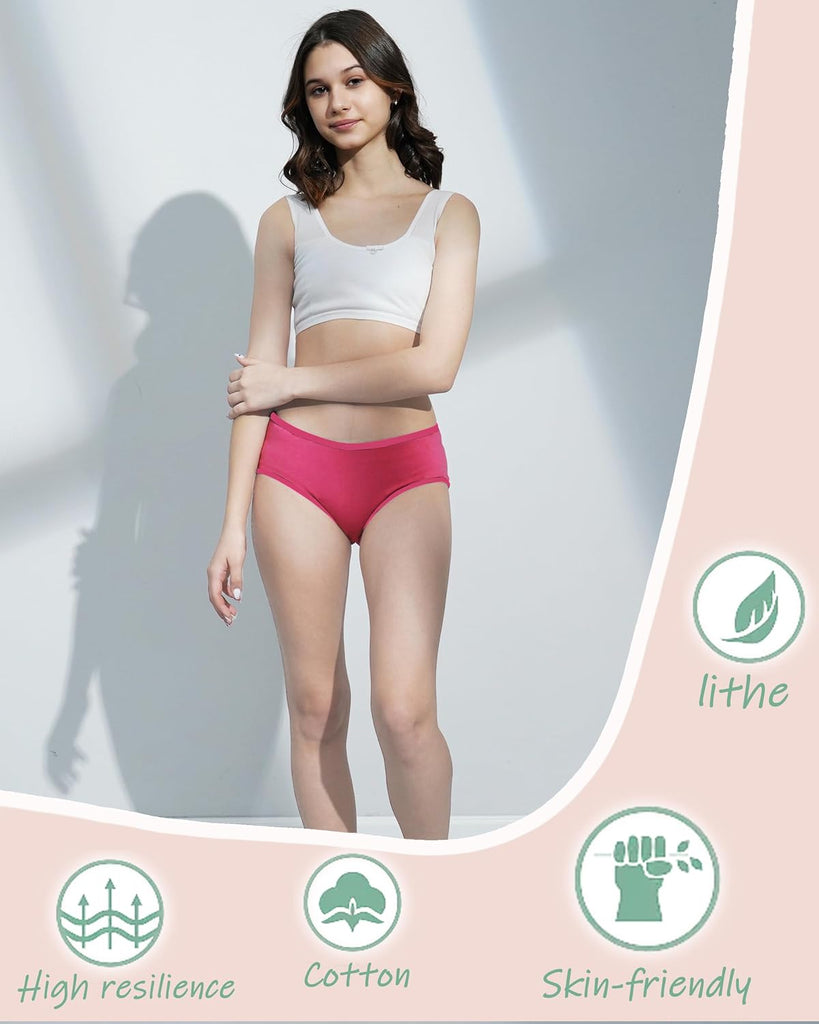 Teen Girls Underwear Cotton Brief Soft Panties 8 pack