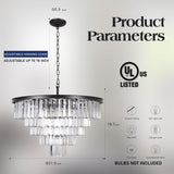 Luxury Modern Crystal Chandeliers Lighting Contemporary Pendant Chandelier Ceiling Lamp Lights Fixture 5-Tier (16 Lights) for Dining Room Living Room Hotel A107-B07CTH82X7