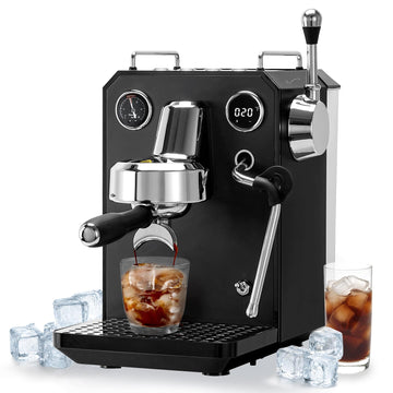 Espresso Machine, Cold & Hot Brew Espresso Maker with Dual PID Temperature Control, Dual Display, 15 Bar Pump