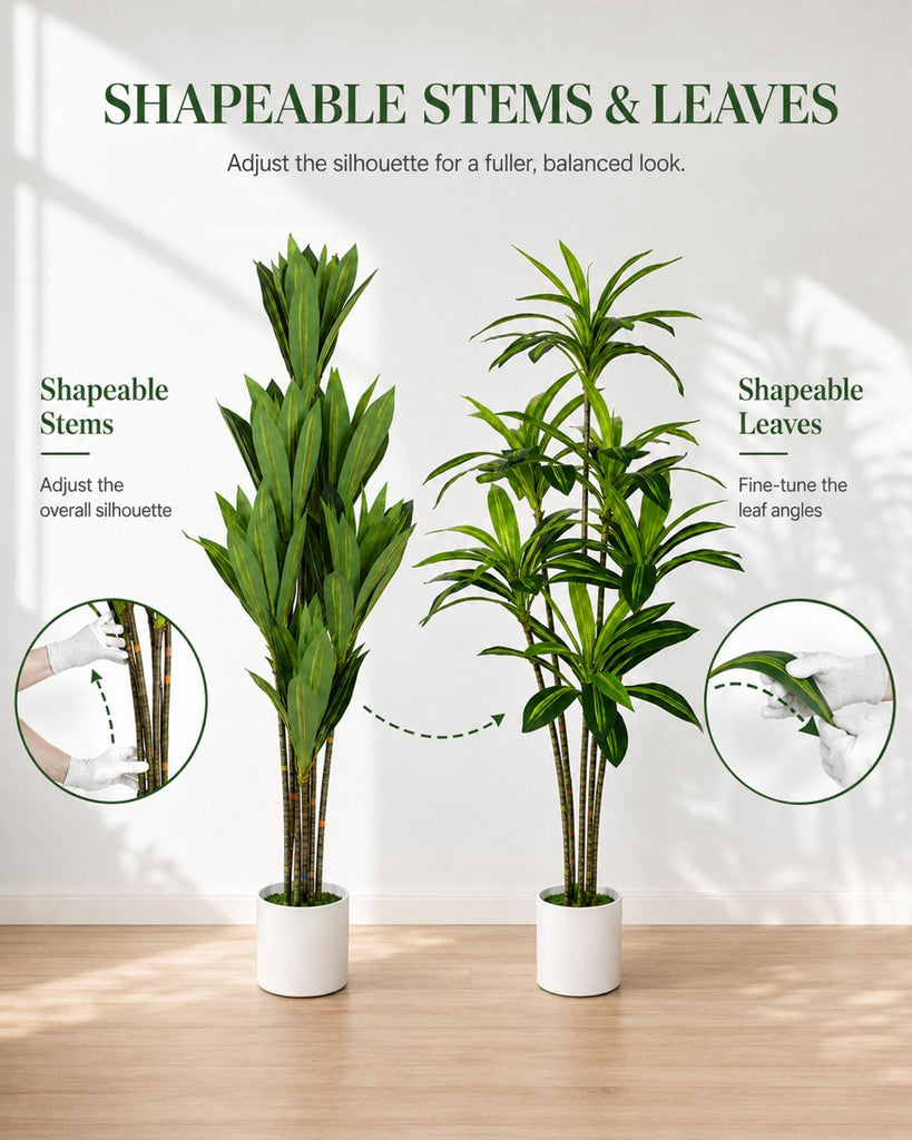 5FT Artificial Dracaena Plant, Tall Fake Plant for Indoors