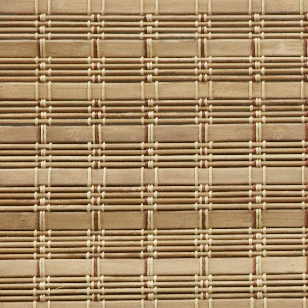 Wood Window Roman Shades, Lined Blackout Bamboo Roman Shades Blinds, Easy Installation for Home and Garden, Pattern 3