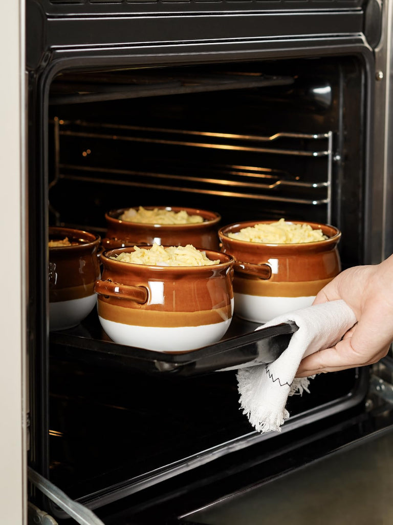 Ceramic French Onion Soup Bowls with Handles, 16 oz, Set of 4