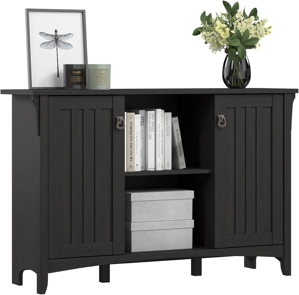 Home Salinas Accent Storage Cabinet with Doors in Vintage Black
