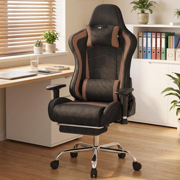Gaming Chair High Back Ergonomic Computer Chair with Breathable Fabric, with Lumbar Support, 8-Way Adjustable